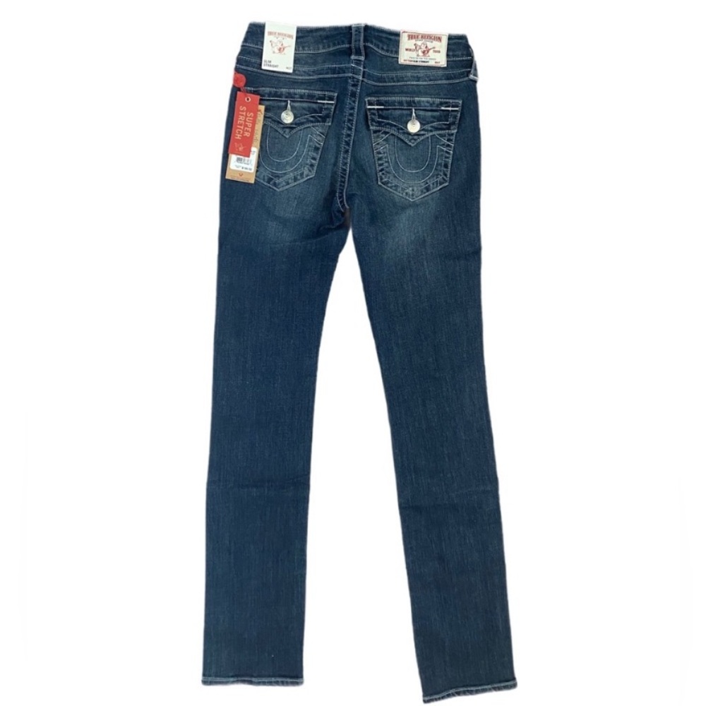 True Religion Dark Blue Denim Straight Leg 
Jeans W27 - Picture 4 of 8